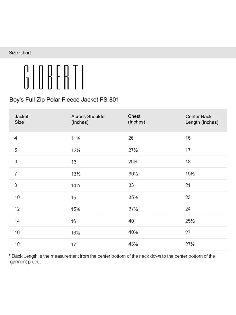 Boy's Full Zip Polar Fleece Jacket