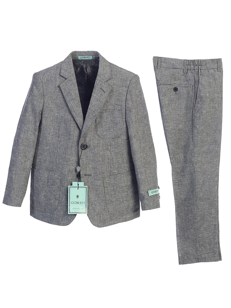 KID'S  AND BOY'S 2 PC LINEN JACKET AND PANTS SUIT SET