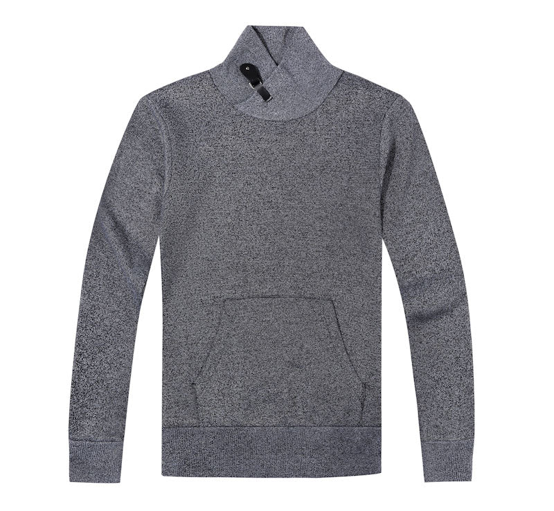 MEN'S LONG SLEEVE TURTLENECK COLLAR PULLOVER KNITTED SWEATER