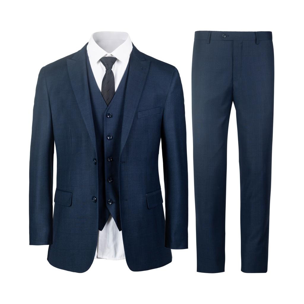 Men's Solid Suit Slim Fit (3 PCS)
