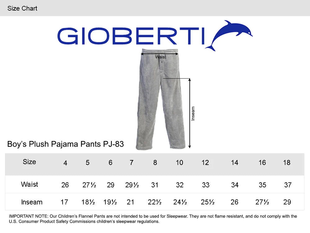 Kids and Boys Super Soft Plush Pajama Pants