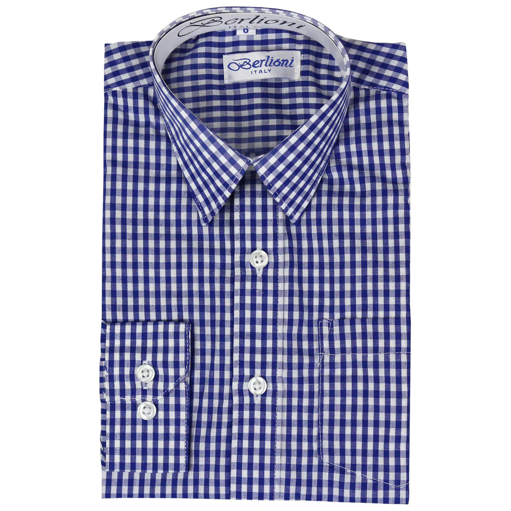 BOY'S CHECKERED DRESS SHIRT