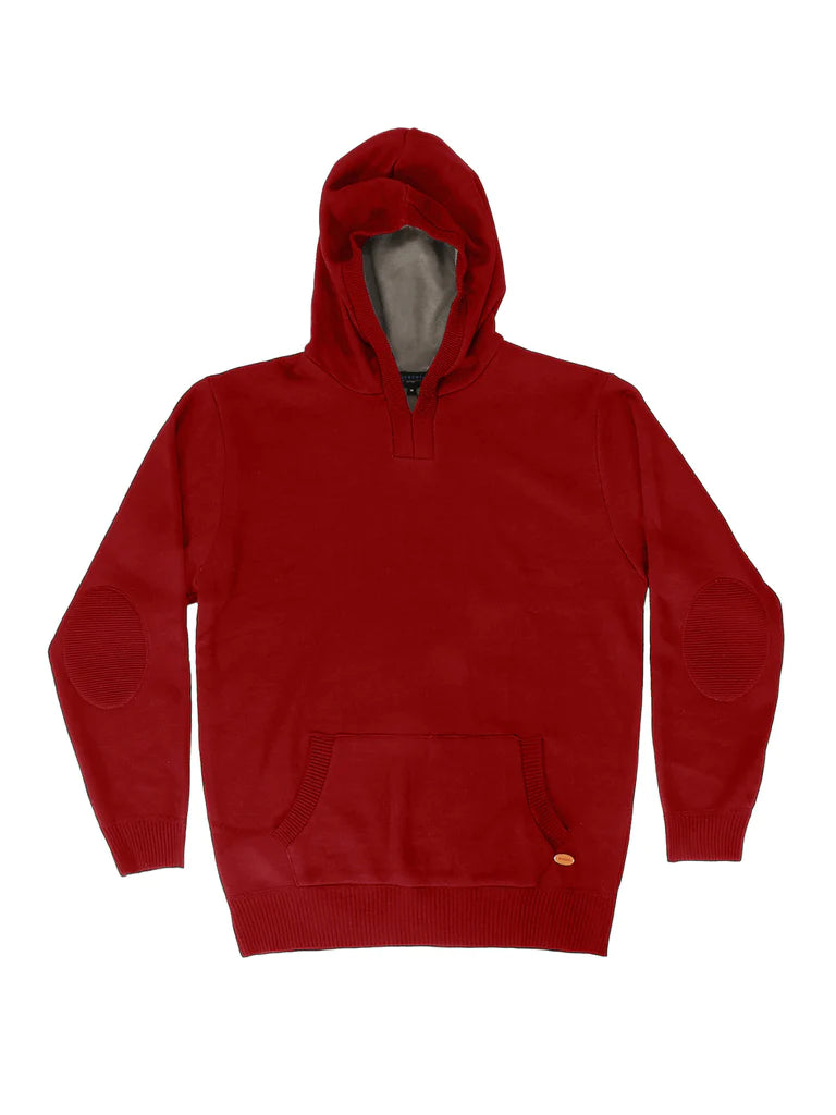 MEN'S KNITTED PULLOVER HOODIE