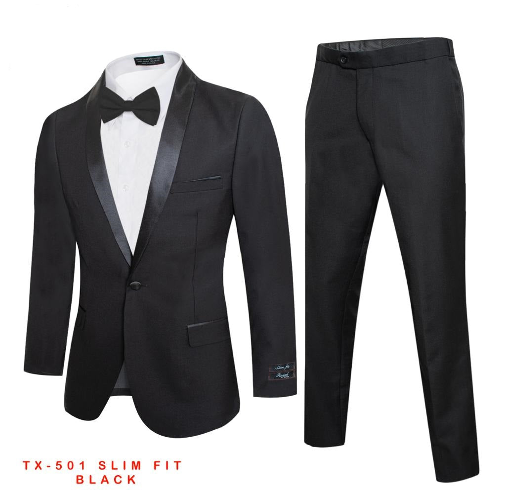Men's Black Tuxedo Slim Fit (2 PCS)