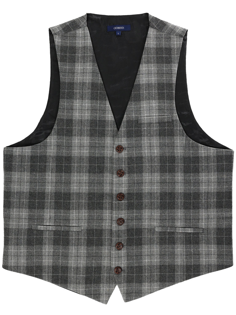 MEN'S 6 BUTTON CUSTOM FORMAL TWEED VEST