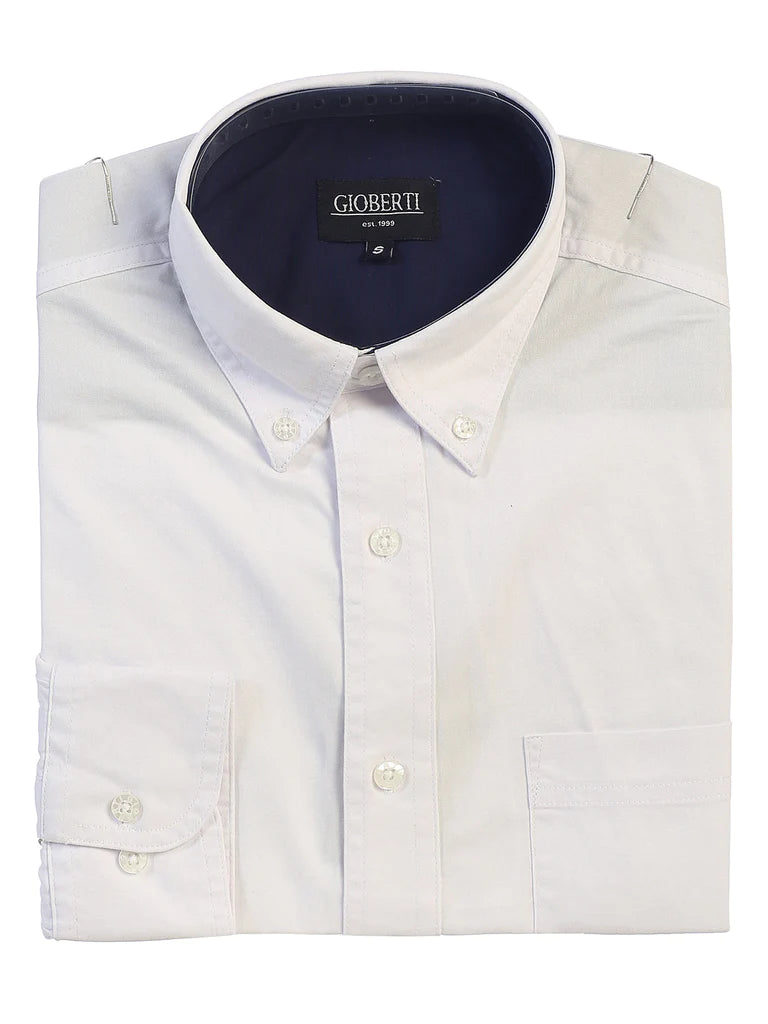MEN'S TWILL SHIRT W/ CONTRAST COLLAR