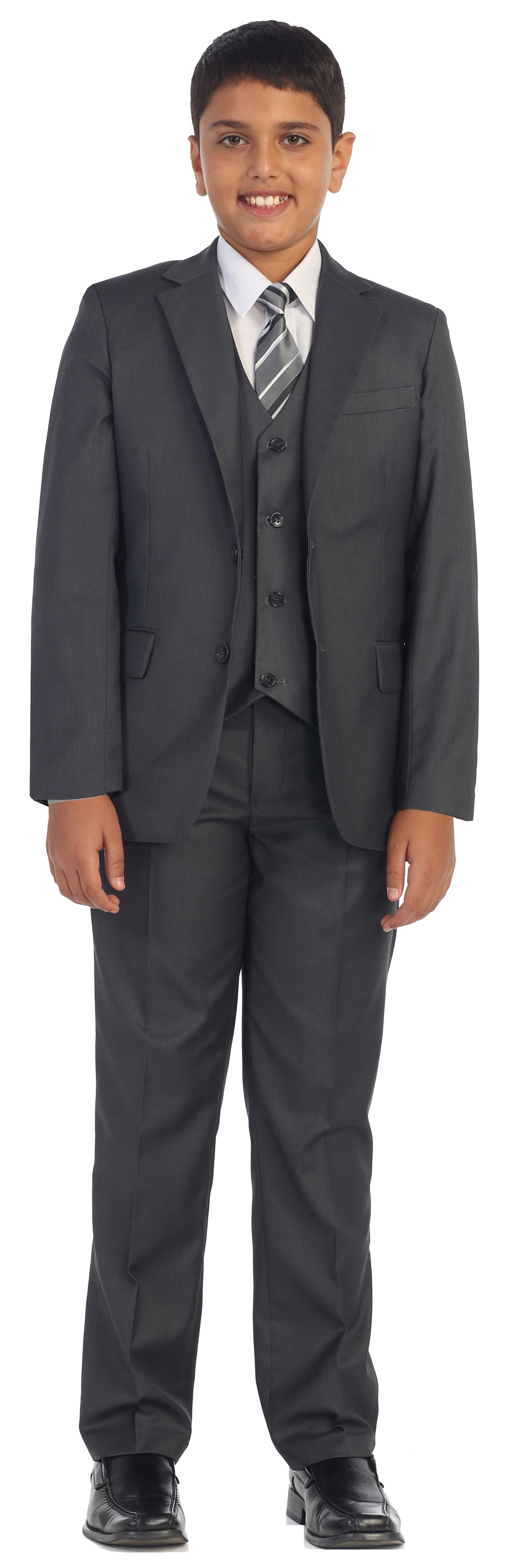 Boys formal Charcoal Regular suit (7 pcs)