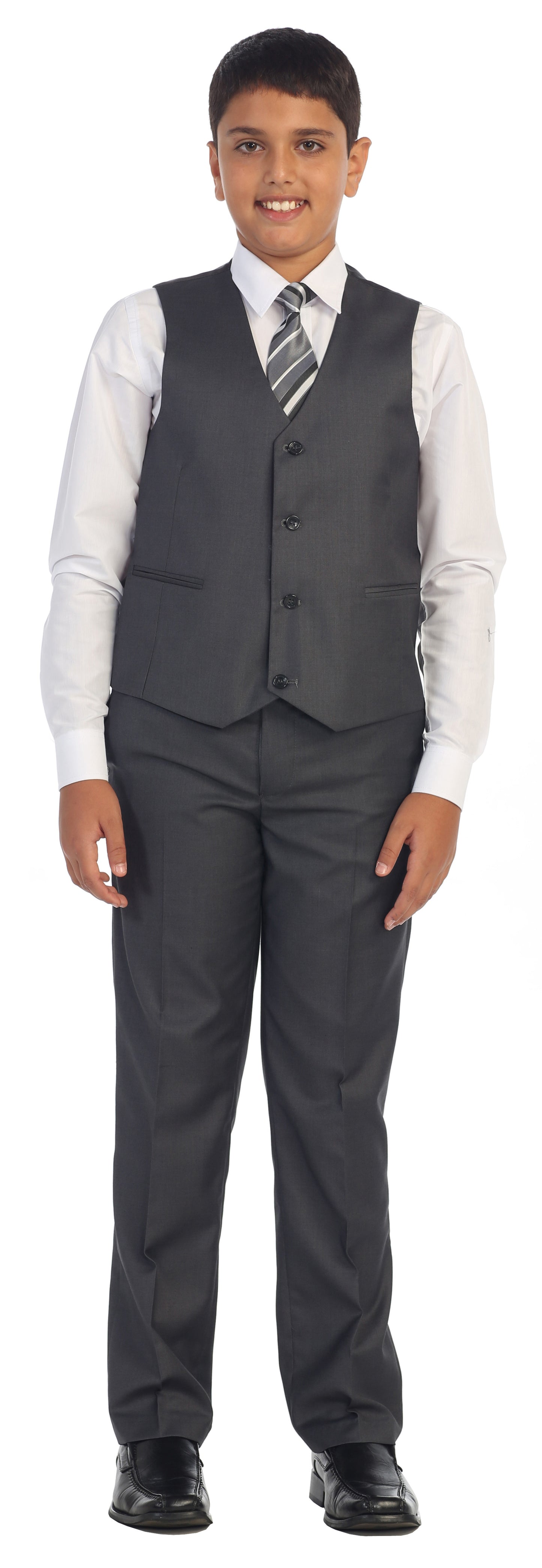 Boys formal Charcoal Regular suit (7 pcs)