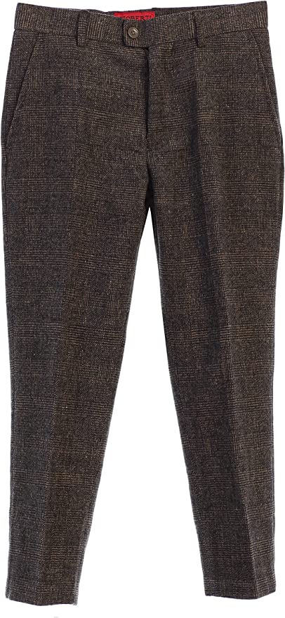 2 Piece Tweed Plaid Vest and Pants Set