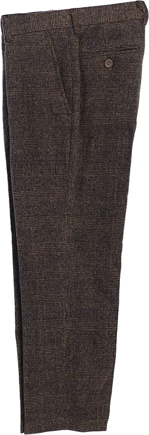 2 Piece Tweed Plaid Vest and Pants Set