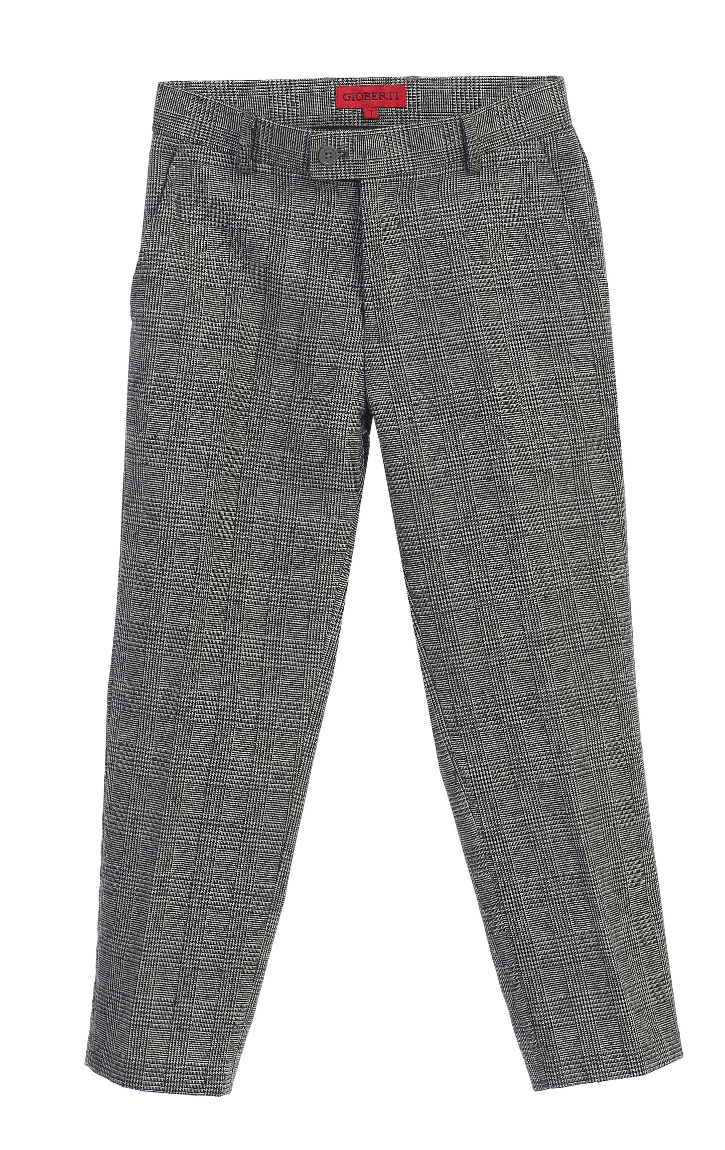 Boys 2 Piece Tweed Plaid Vest and Pants Set