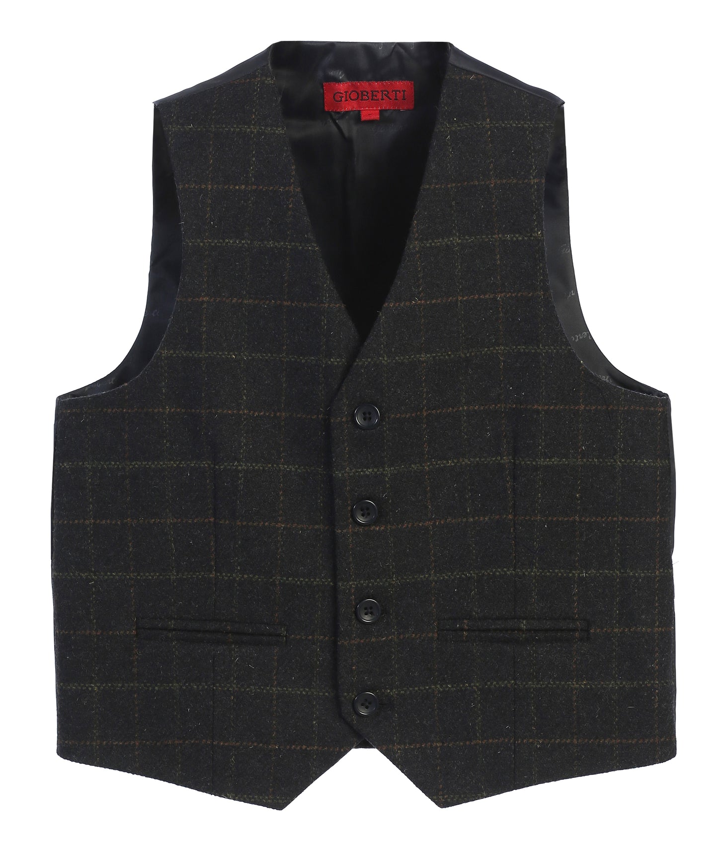2 Piece Tweed Plaid Vest and Pants Set