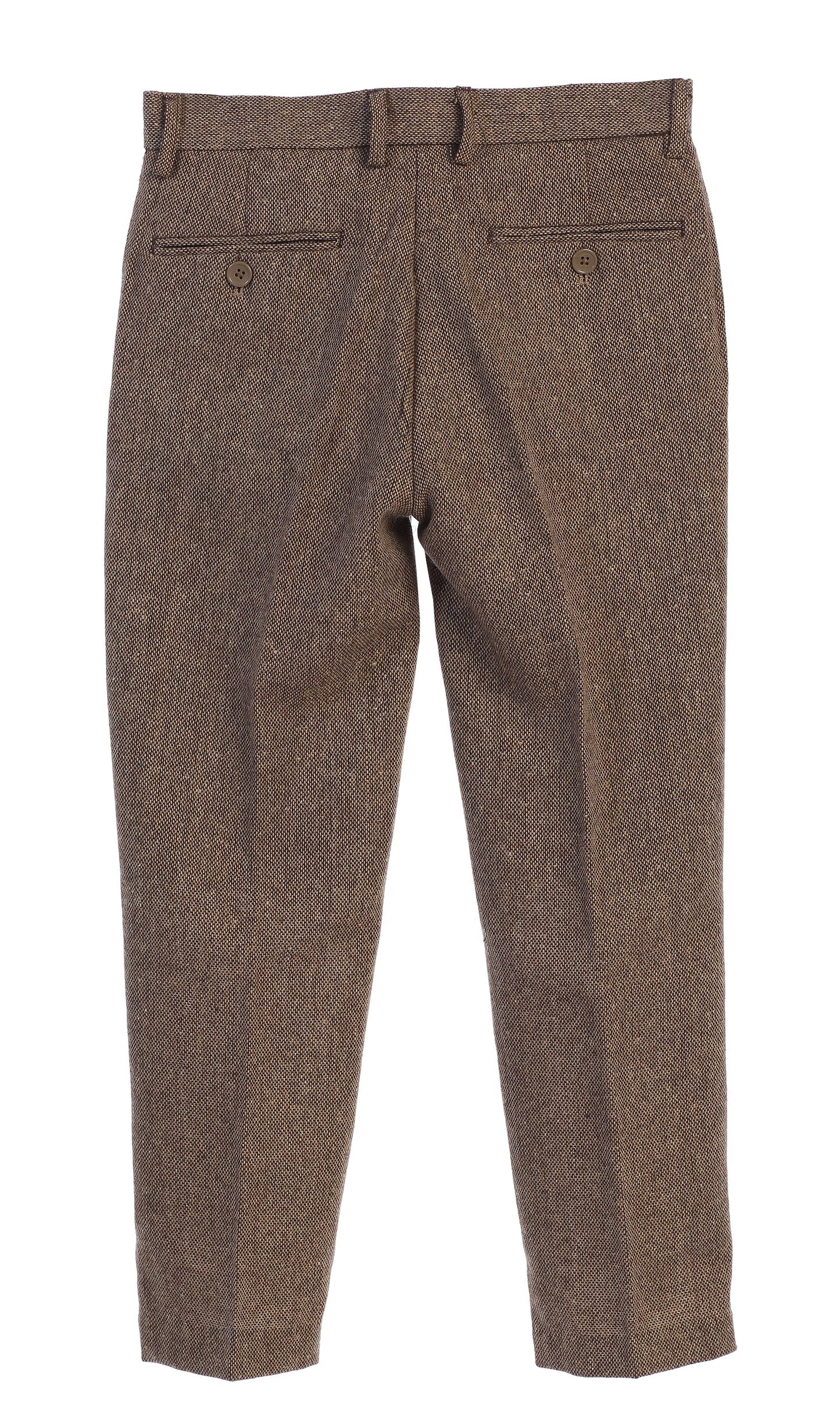 Boys 2 Piece Tweed Plaid Vest and Pants Set