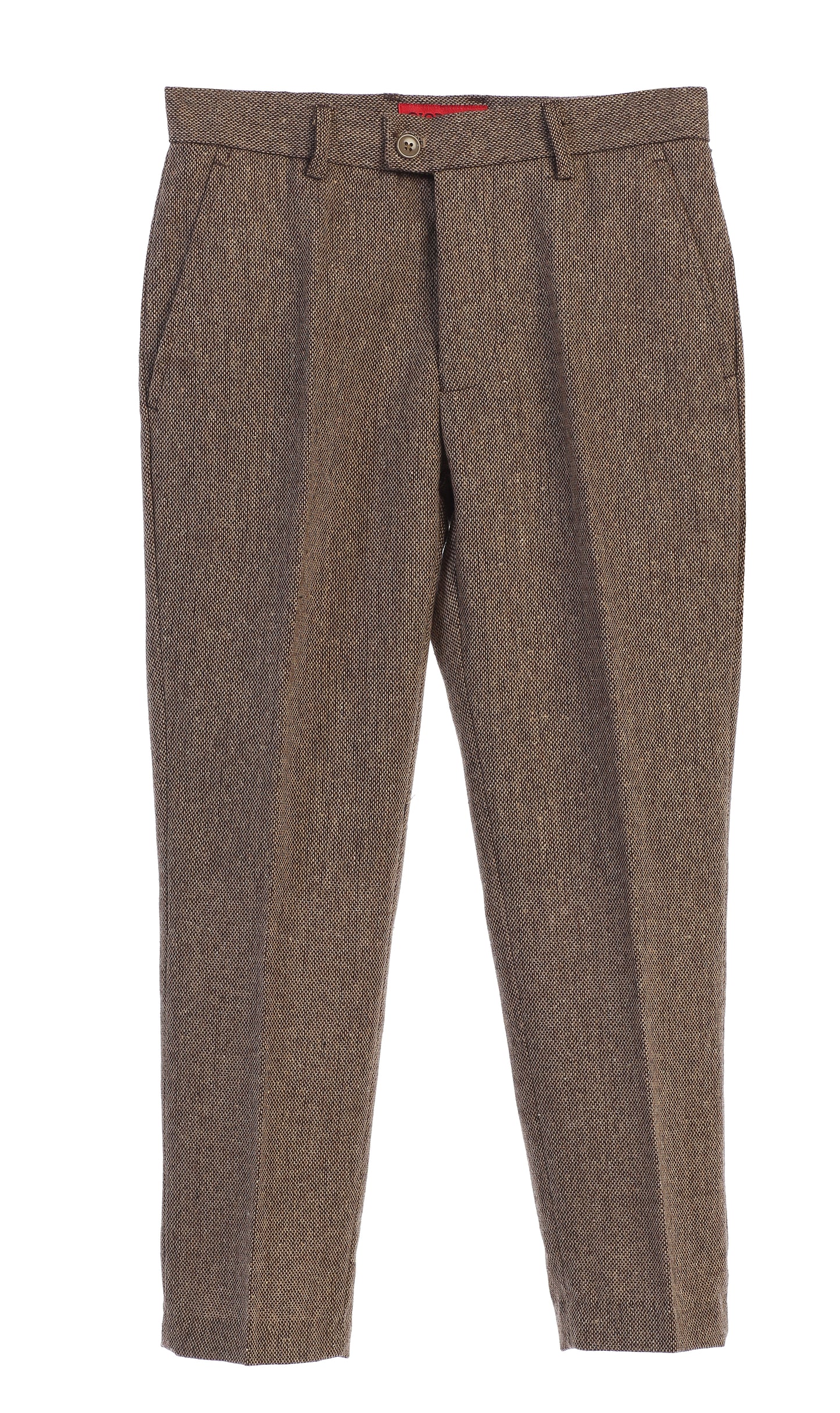 Boys 2 Piece Tweed Plaid Vest and Pants Set