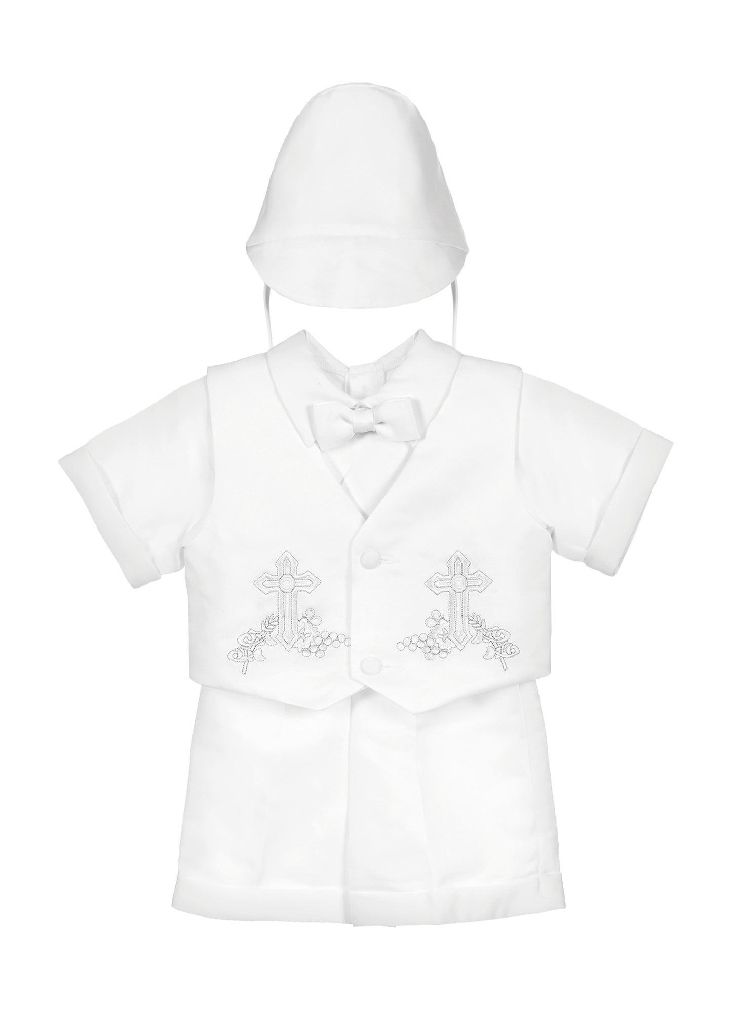Boy's white Christening Baptism Suit Set