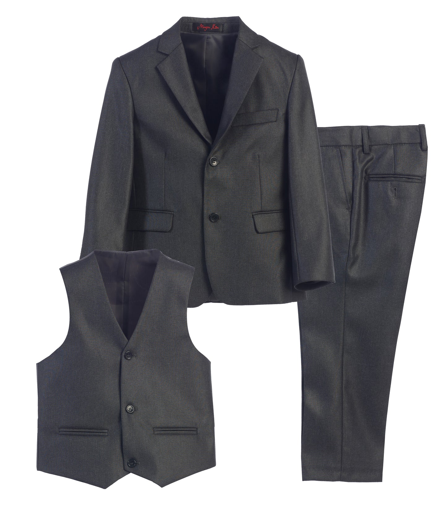 Boys formal Charcoal regular suit (7 pcs)