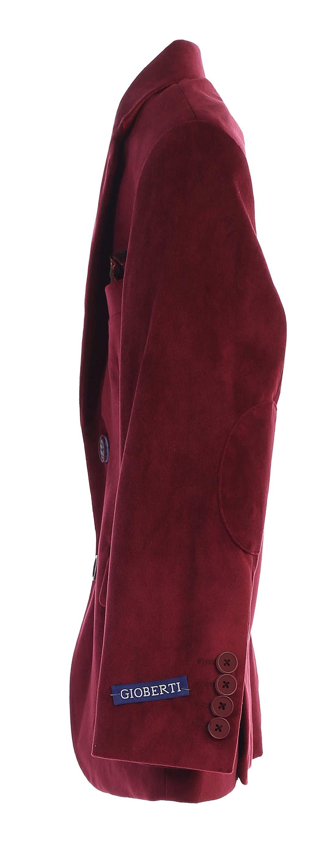 Boy's Formal Velvet Blazer with Uniform Buttons