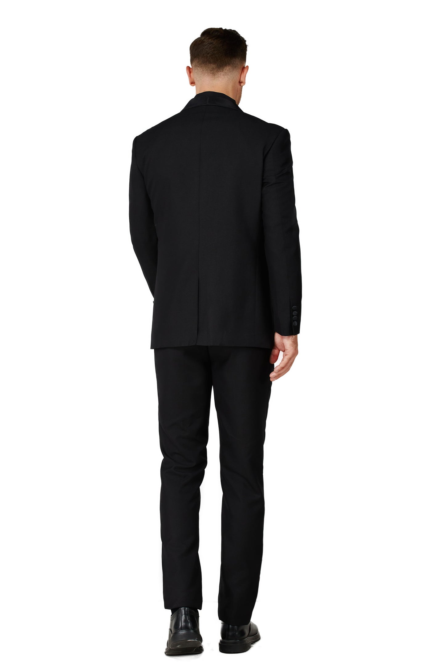 Men's Satin Black Shawl Lapel Tuxedo Slim Fit (2 PCS)