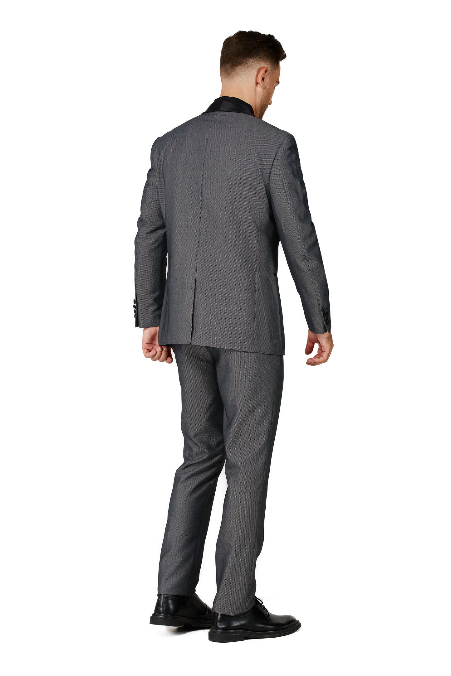 Men's Satin Gray Shawl Lapel Tuxedo Slim Fit (2 PCS)