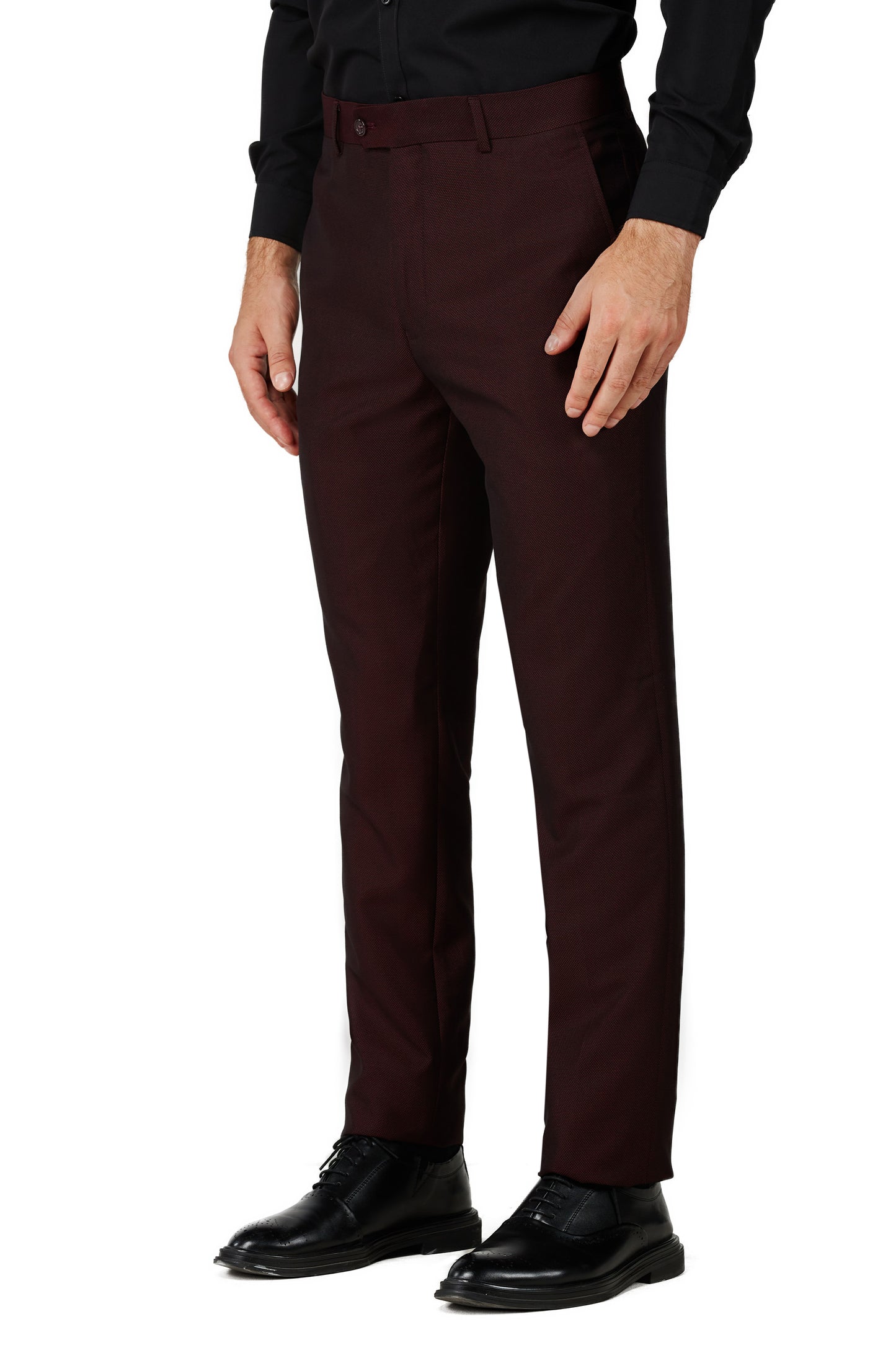 Men's Satin Burgundy Shawl Lapel Tuxedo Slim Fit (2 PCS)