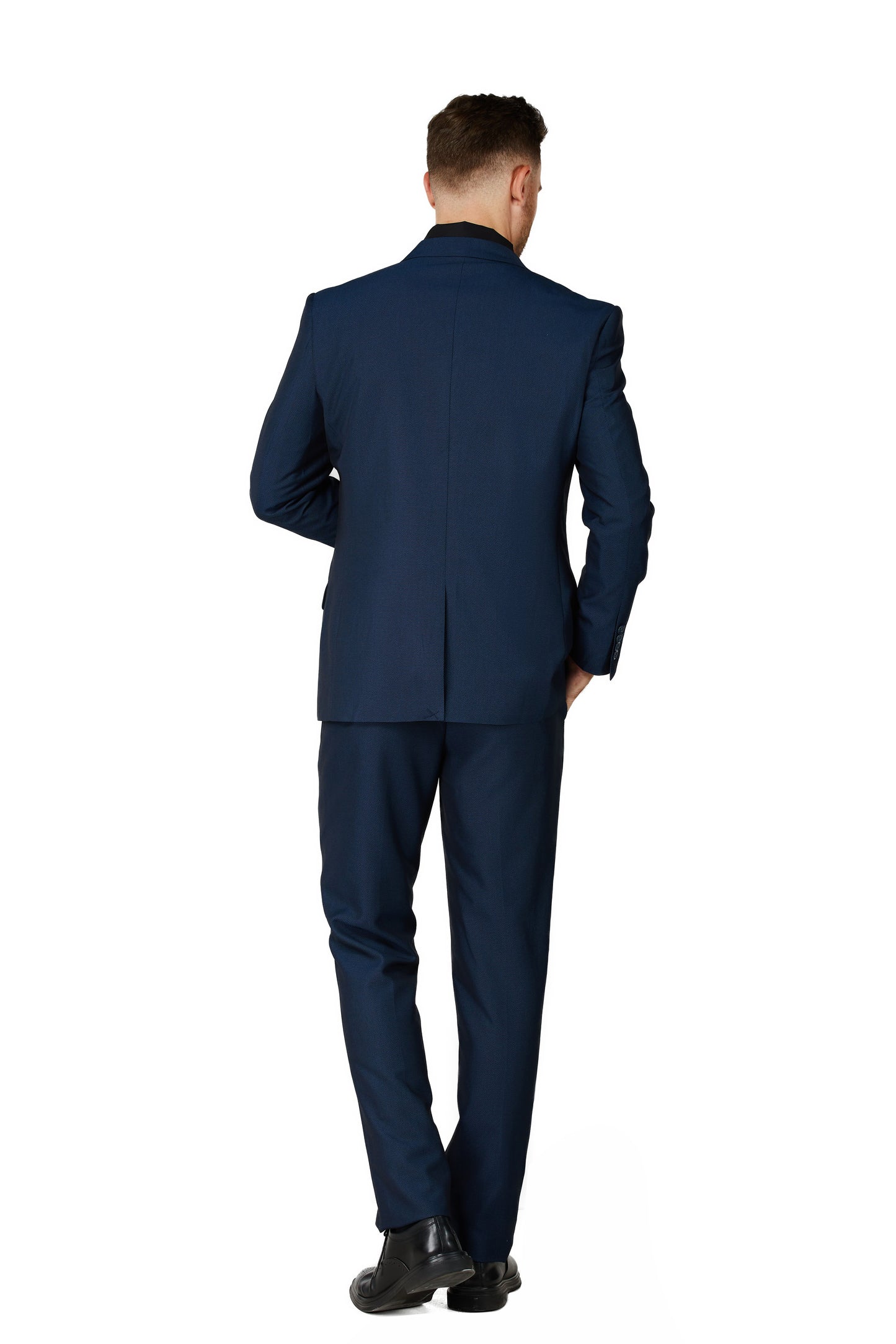 Men's Dark Navy Notched Lapel Suit Slim Fit (3 PCS)