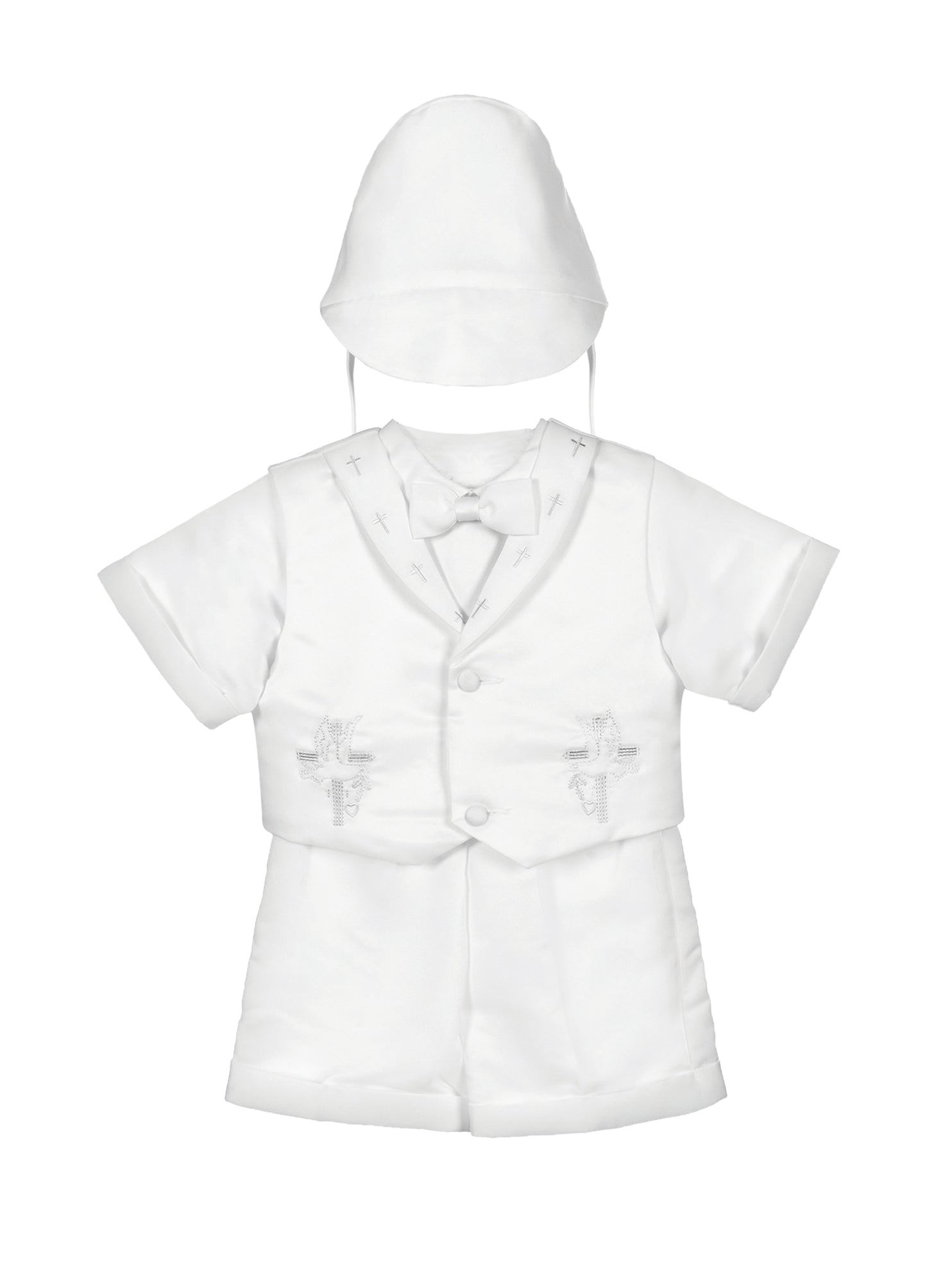 Boy's white Christening Baptism Suit Set