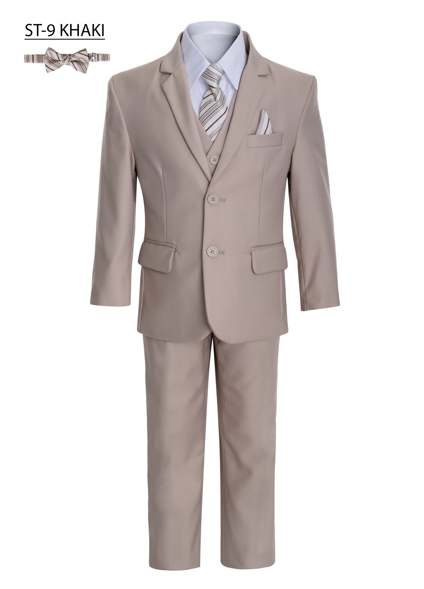 Boys formal Light Khaki regular suit (7 pcs)