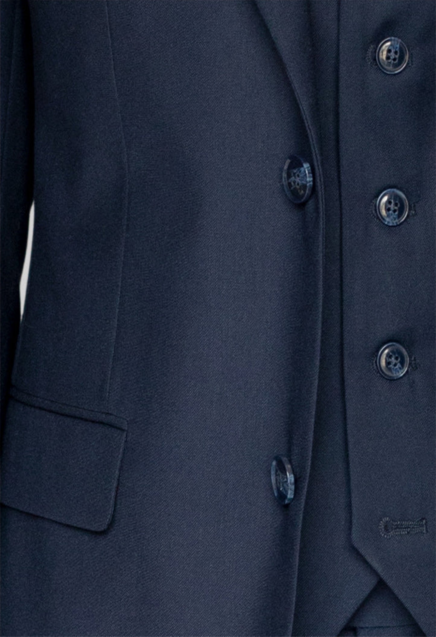 Men's Navy Notched Lapel Suit Slim Fit (3 PCS)