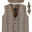 TODDLER'S, KID'S AND BOYS 3 PCS TWEED VEST, BOW TIE, AND CAP SET