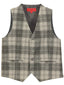 TODDLER'S, KID'S AND BOYS 4 BUTTON CHECKERED FORMAL SUIT VEST