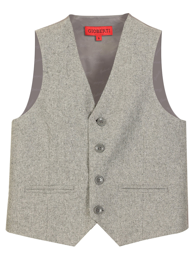 TODDLER'S, KID'S AND BOYS 4 BUTTON CHECKERED FORMAL SUIT VEST