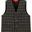 TODDLER'S, KID'S AND BOYS 4 BUTTON CHECKERED FORMAL SUIT VEST