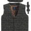 TODDLER'S, KID'S AND BOYS 3 PCS TWEED VEST, BOW TIE, AND CAP SET