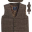 TODDLER'S, KID'S AND BOYS 3 PCS TWEED VEST, BOW TIE, AND CAP SET