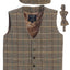 TODDLER'S, KID'S AND BOYS 3 PCS TWEED VEST, BOW TIE, AND CAP SET