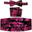 MEN'S ADJUSTABLE PAISLEY CUMMERBUND, BOW TIE & POCKET SQUARE SET