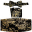 MEN'S ADJUSTABLE PAISLEY CUMMERBUND, BOW TIE & POCKET SQUARE SET