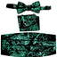 MEN'S ADJUSTABLE PAISLEY CUMMERBUND, BOW TIE & POCKET SQUARE SET