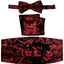 MEN'S ADJUSTABLE PAISLEY CUMMERBUND, BOW TIE & POCKET SQUARE SET