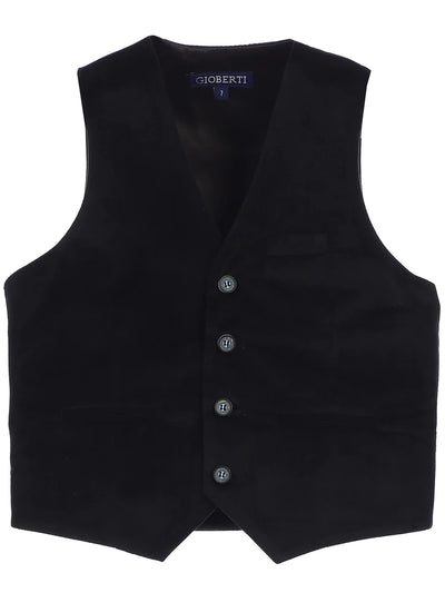 TODDLES , KIDS AND BOYS 4 BUTTON VELVET FORMAL SUIT VEST