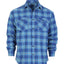 Men's Long Sleeve Plaid Flannel Shirt with pocket
