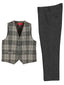 BSV-82P TODDLERS, KIDS AND BOYS 2 PCS PLAID VEST SET SIZE 2-20
