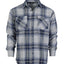 Men's Long Sleeve Plaid Flannel Shirt with pocket