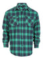 Men's Long Sleeve Plaid Flannel Shirt with pocket