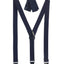 MEN'S CONVERTIBLE SUSPENDER BOW TIE AND HANKY SET