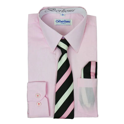 BOYS SOLID DRESSED FORMAL SHIRT