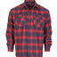 Men's Long Sleeve Plaid Flannel Shirt with pocket
