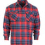 Men's Long Sleeve Plaid Flannel Shirt with pocket