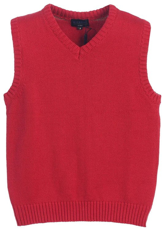 TODDLERS, KIDS AND BOYS V-NECK SWEATER VEST