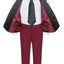 TUX-VS BURGUNDY BOY'S VEST SET SIZE 1-14